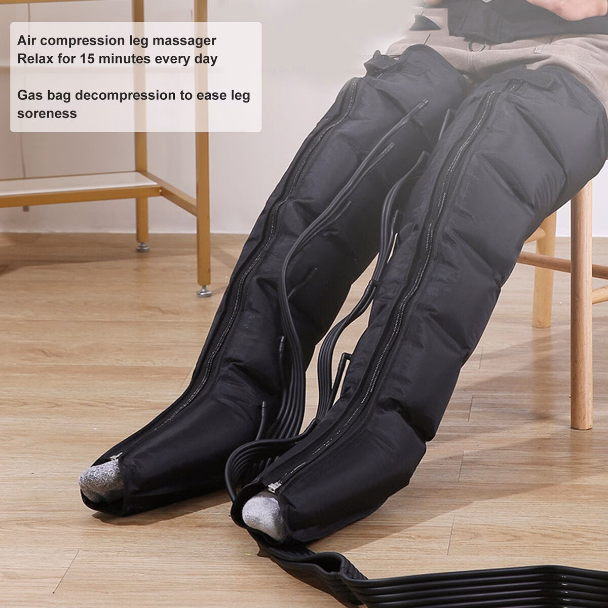 How does an air compression leg massager work?