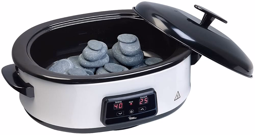 Quelle est la contenance d'un appareil pour les pierres chaudes ?