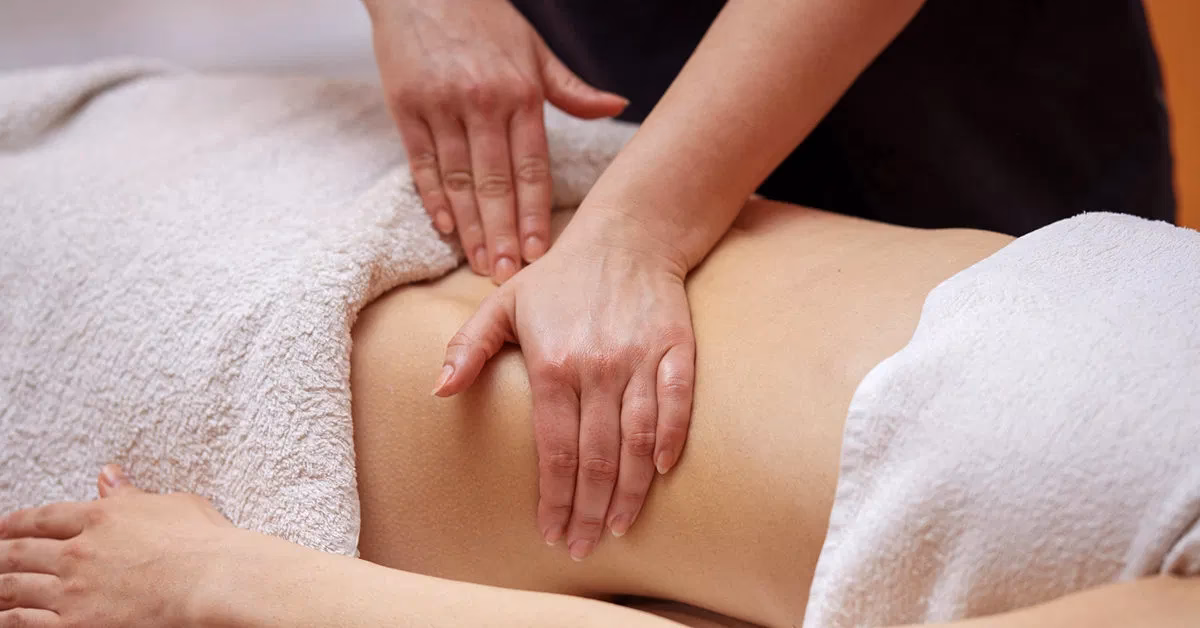 How do you massage your belly?