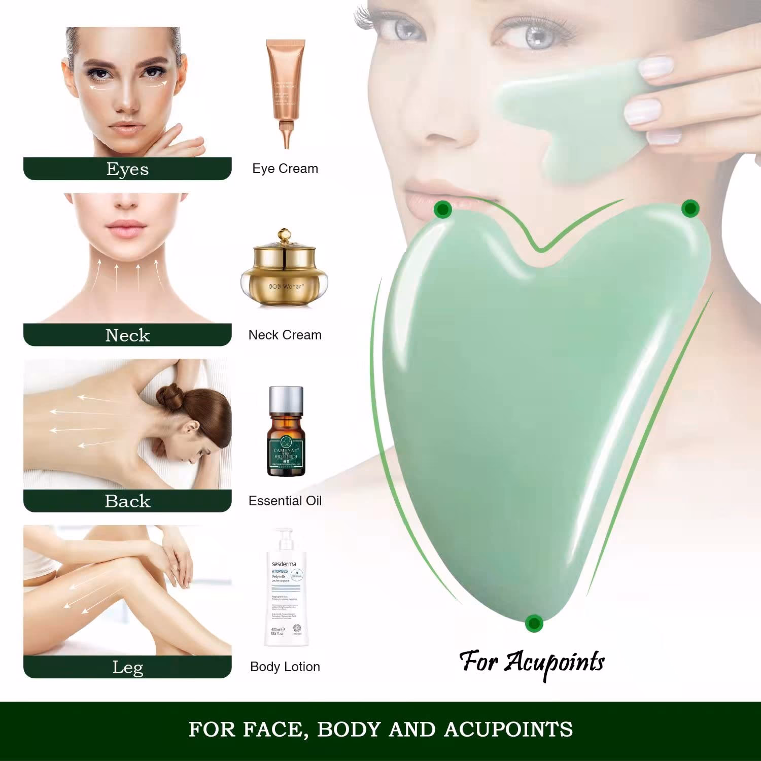 What should I use before a gua sha facial massage?