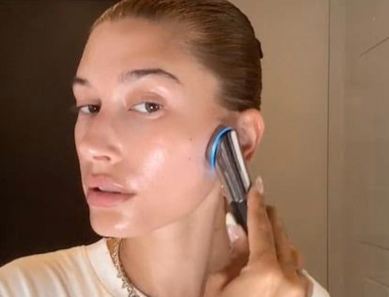 How many times a week does Hailey Bieber do a facial?