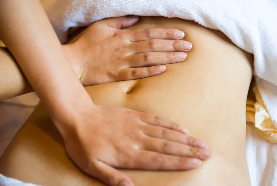 What is lymphatic navel massage?