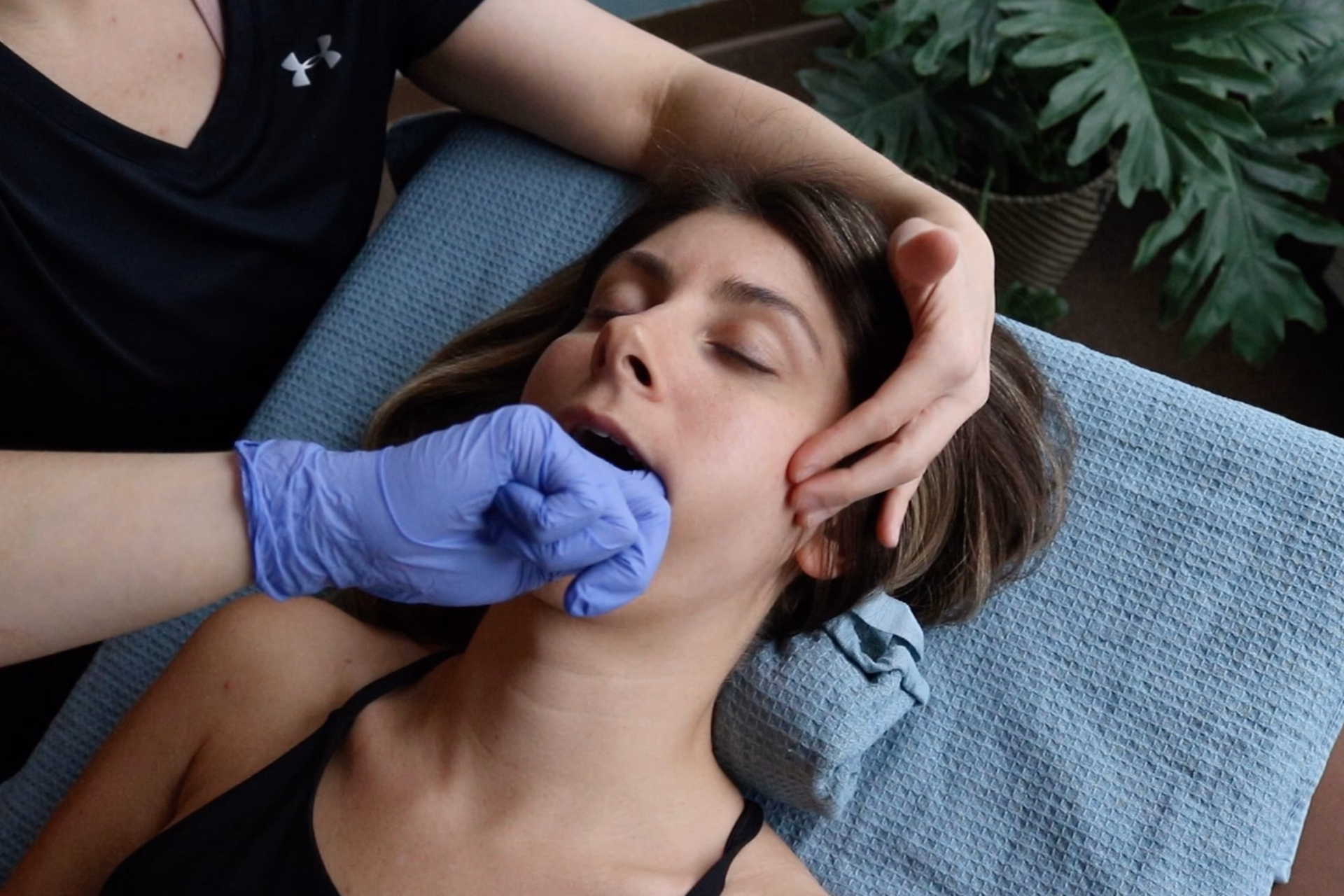Can a massage therapist work inside your mouth?