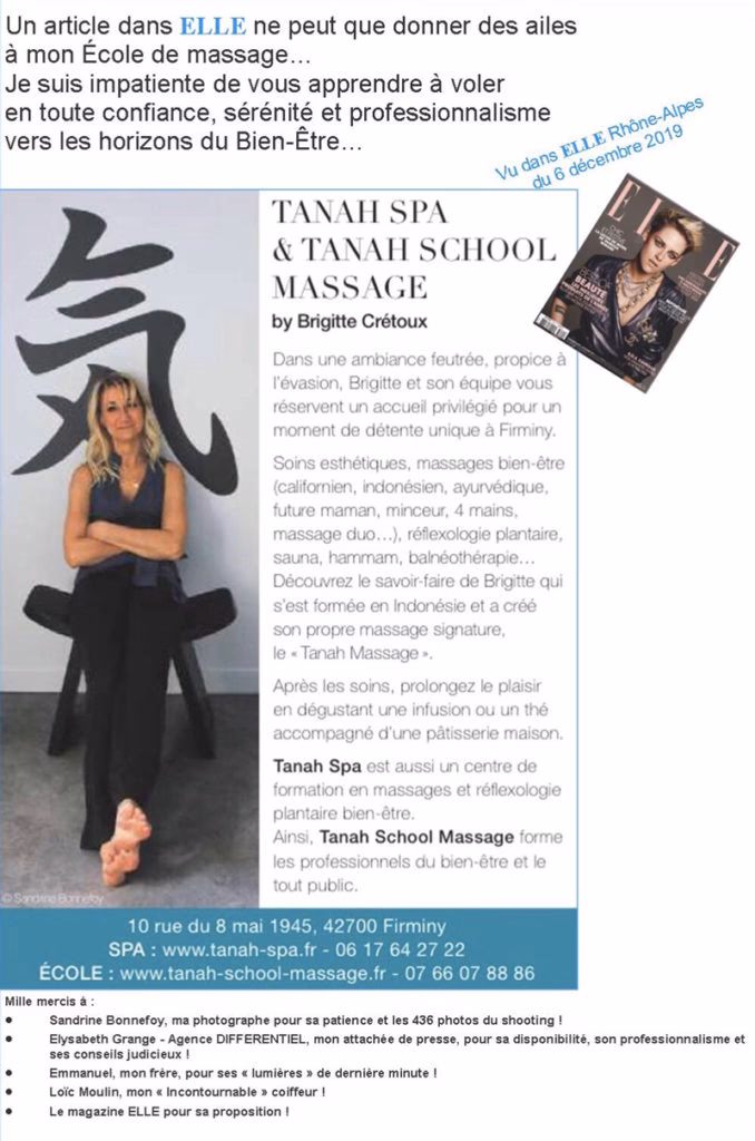 Quels soins bien-être sont proposés chez Tanah Spa ?